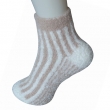 Straight stripe plumy sock