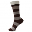Grey Brown Trips Kid's Socks